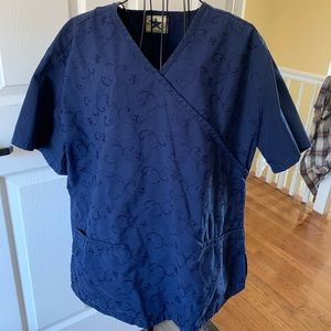 BlackStar Mock Wrap Scrub Top